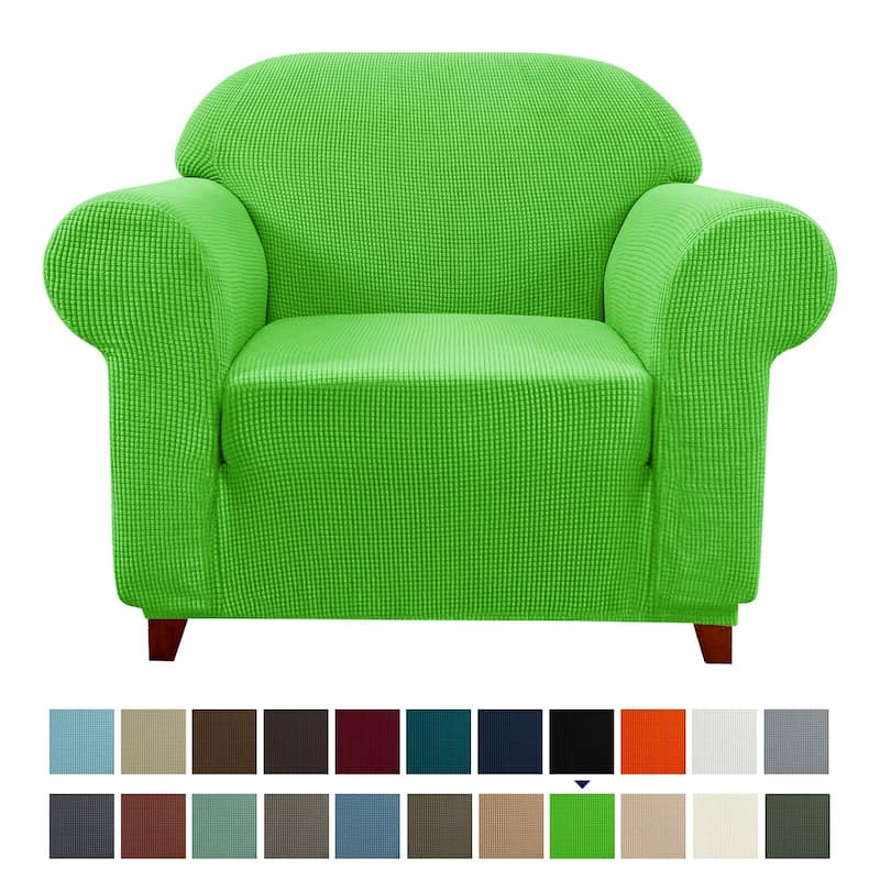 Subrtex 1 Piece Armchair Slipcover Stretch Spandex Furniture Protector - Grass Green