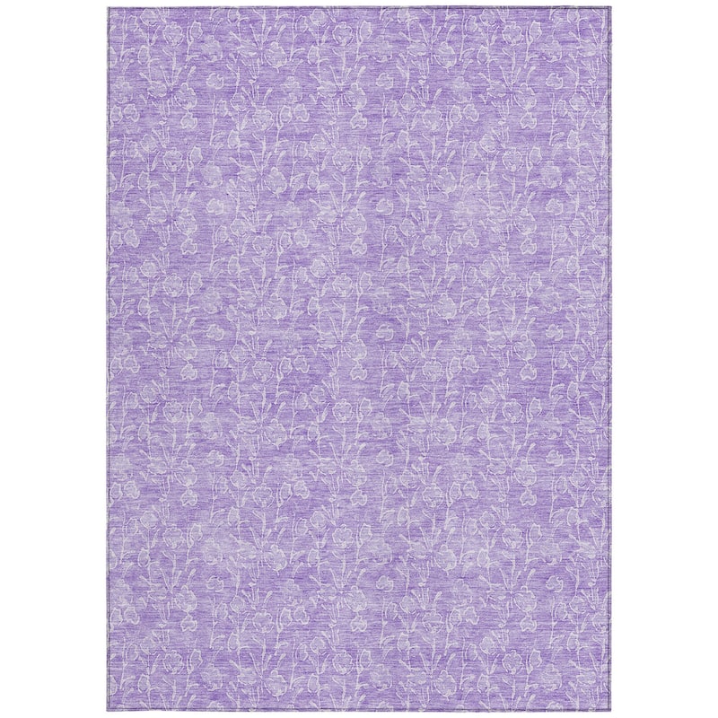 HomeRoots Floral Transitional Rectangle Outdoor Rug