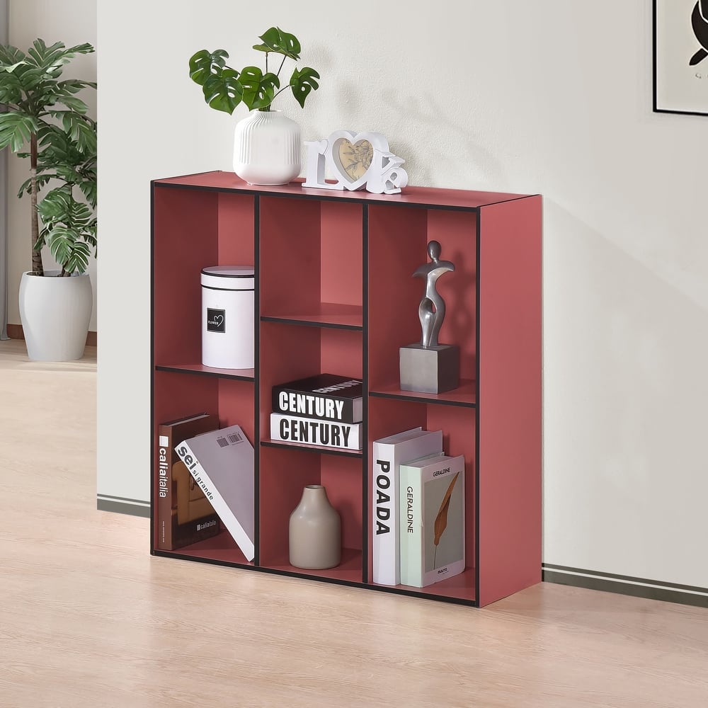 Haven Contemporary 7-Shelf Laminated Particle Board Bookcase