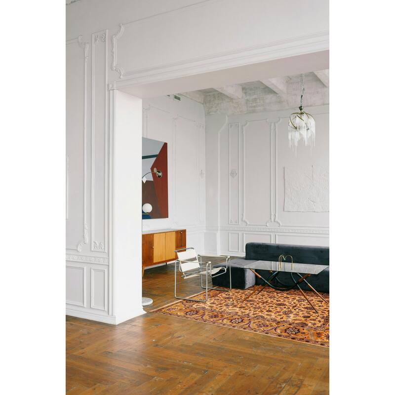 ECARPETGALLERY Hand-knotted Finest Agra Jaipur Beige Wool Rug - 6'0 x 9'3