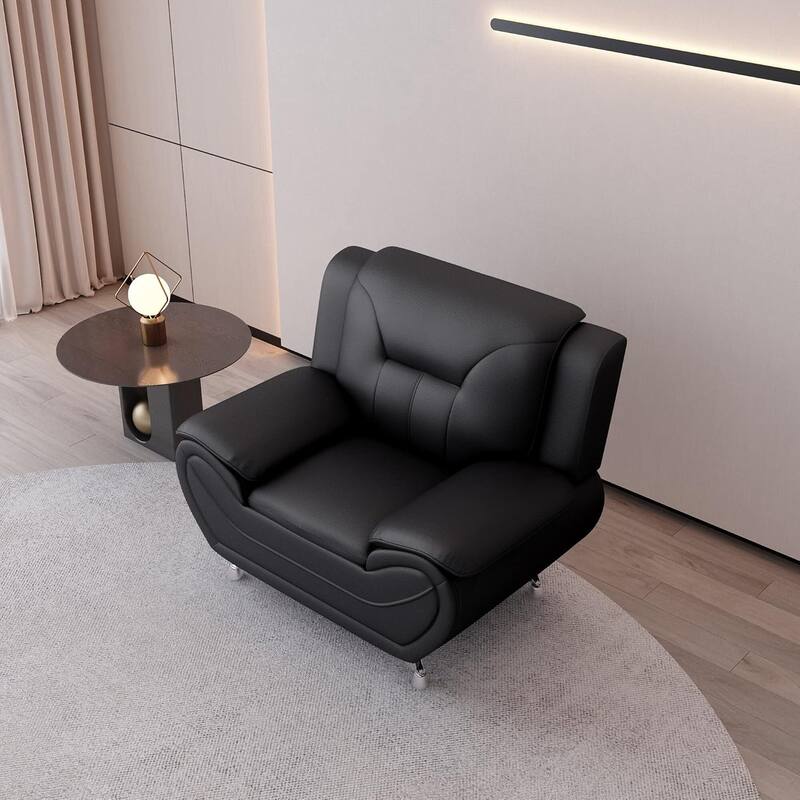 Sanuel 47.3" Wide Faux Leather Club Chair