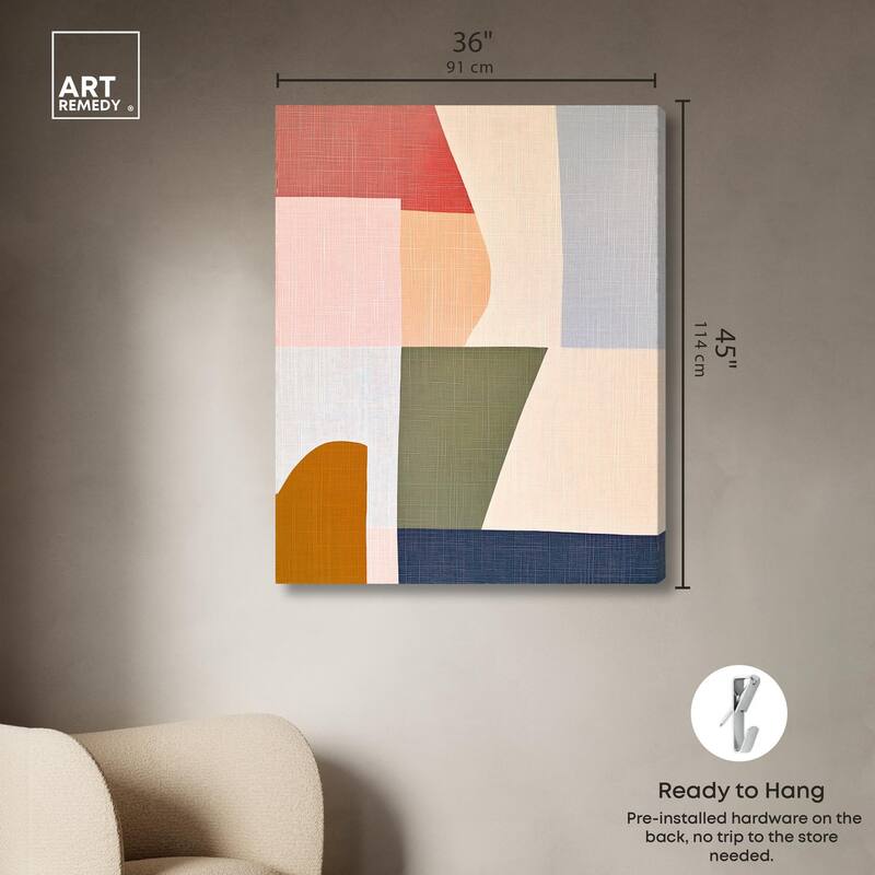 Planar Patchwork I Canvas by Art Remedy, Gallery Wrapped