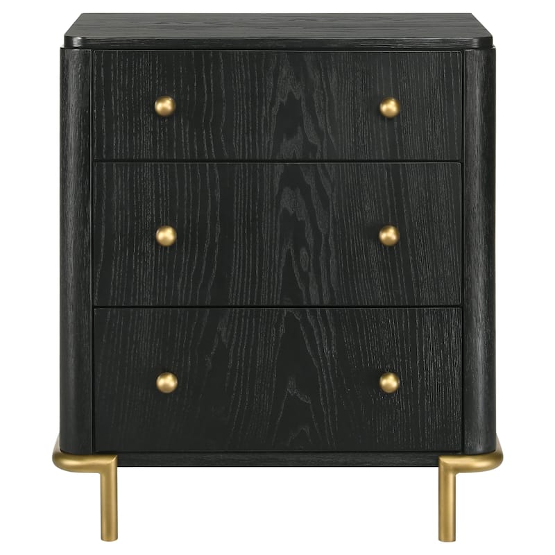 Arini Coastal 3-drawer Wood Bedroom Nightstand