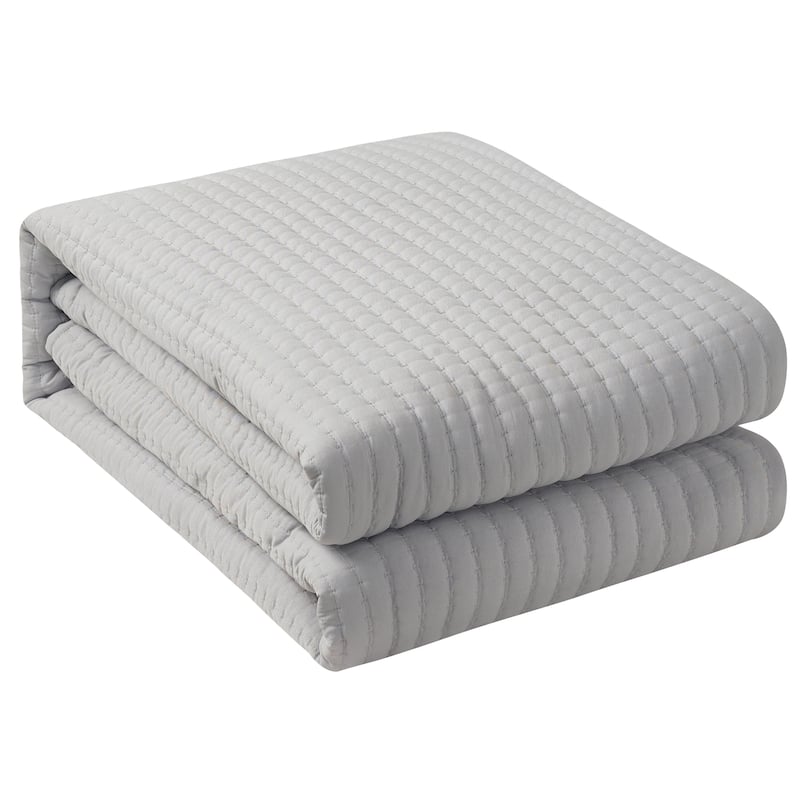 Nanshing Cassidy 7 Piece Solid Color Waffle Quilt Set
