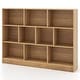 preview thumbnail 5 of 21, 41 inches Wooden Toy Storage Organizer with 10 Cubes for Classroom Daycare Nursery Kindergarten - 55" x 9.5" x 41" (L x W x H)