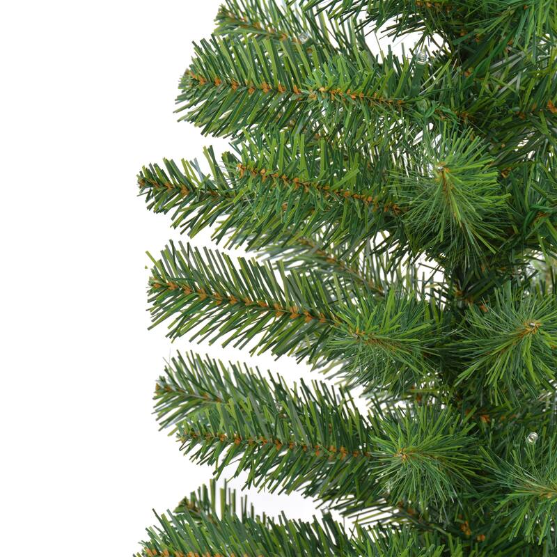 Puleo International Set of 2 Artificial Battery-Operated Pre-Lit Potted Christmas Trees