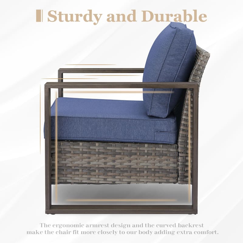High Back Outdoor Furniture with Thick Cushion