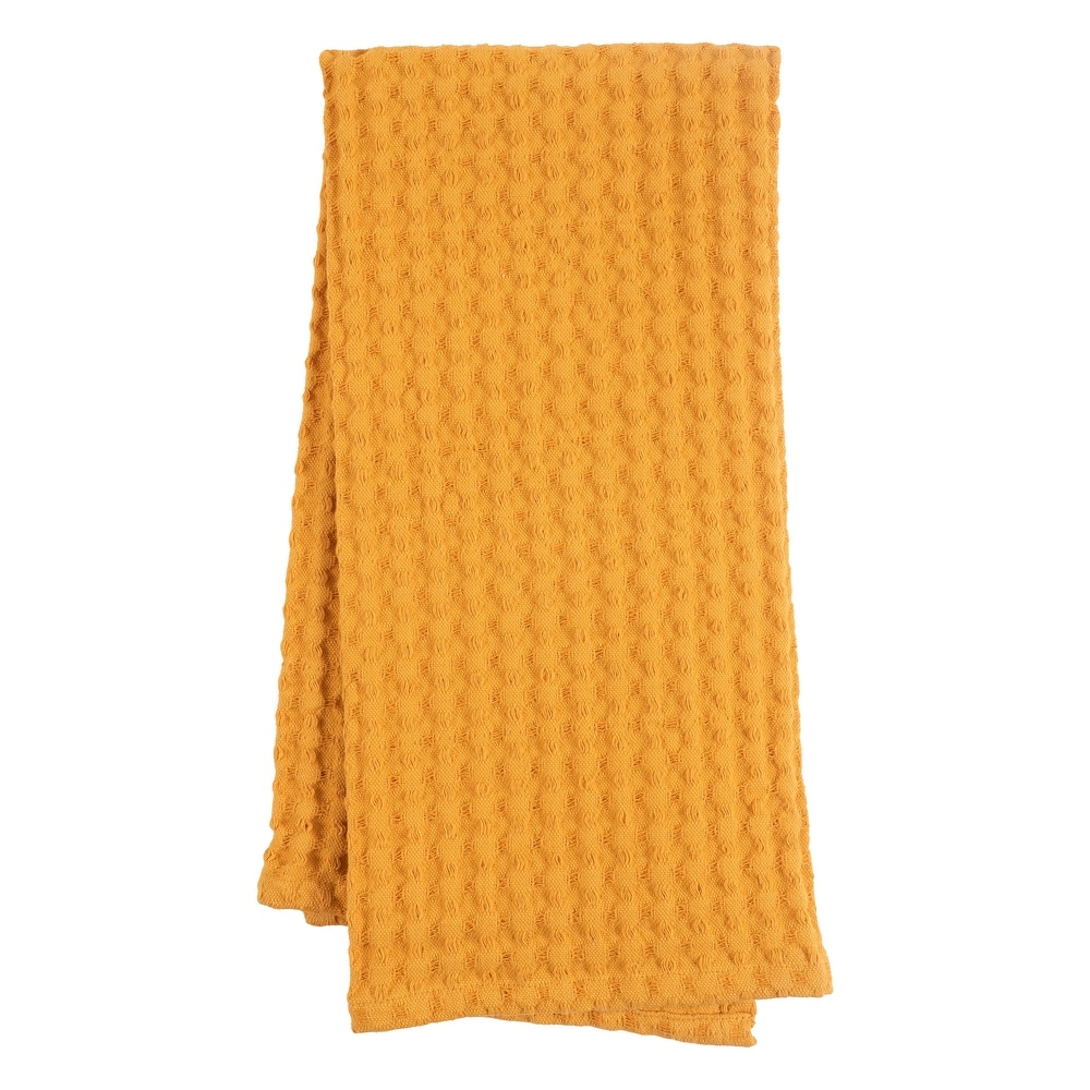 Serafina Home Oversized Solid Color Burnt Orange Rust Kitchen Towels: 100%  Cotton Soft Absorbent Ribbed Terry Loop, Set of 3 Multipurpose for Everyday