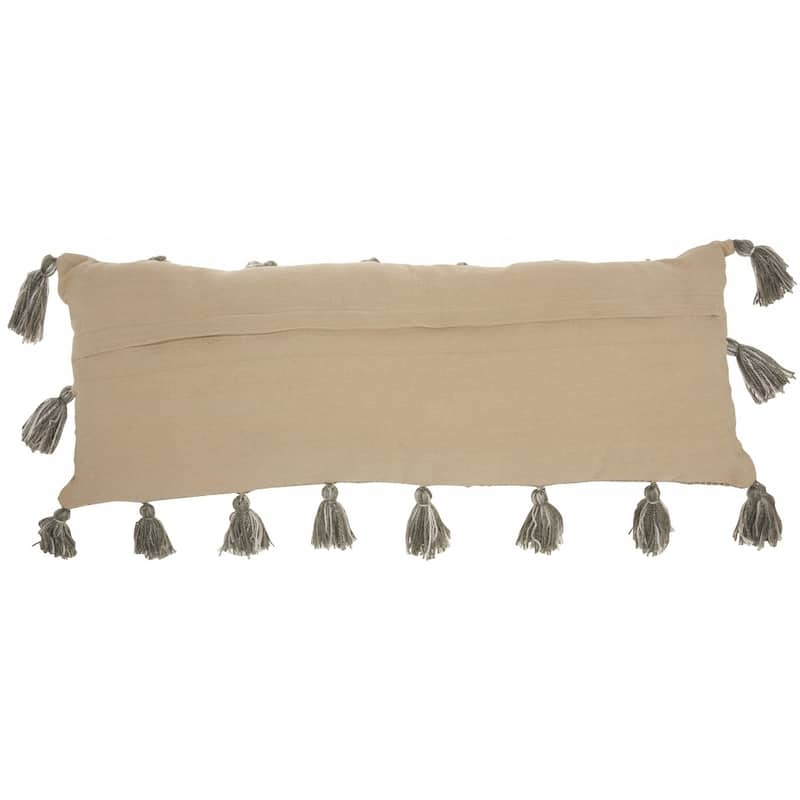Off Tasseled Lumbar Pillow