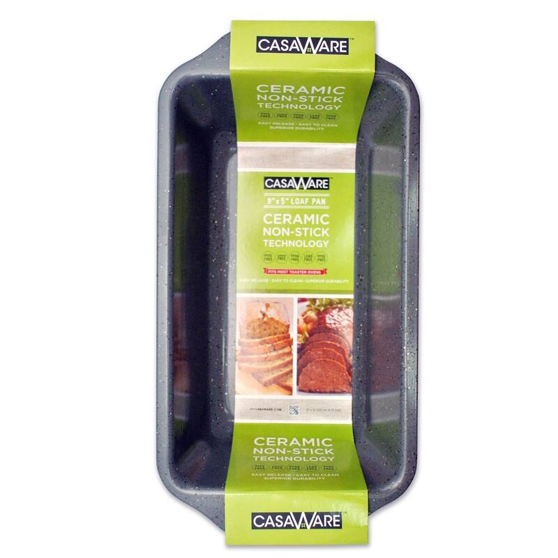 casaWare 3pc Toaster Oven Set (Baking Pan, Loaf Pan,Mini Muffin Pan)