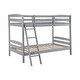 preview thumbnail 4 of 8, Wooden Twin over Twin Bunk Bed with Angled Ladder