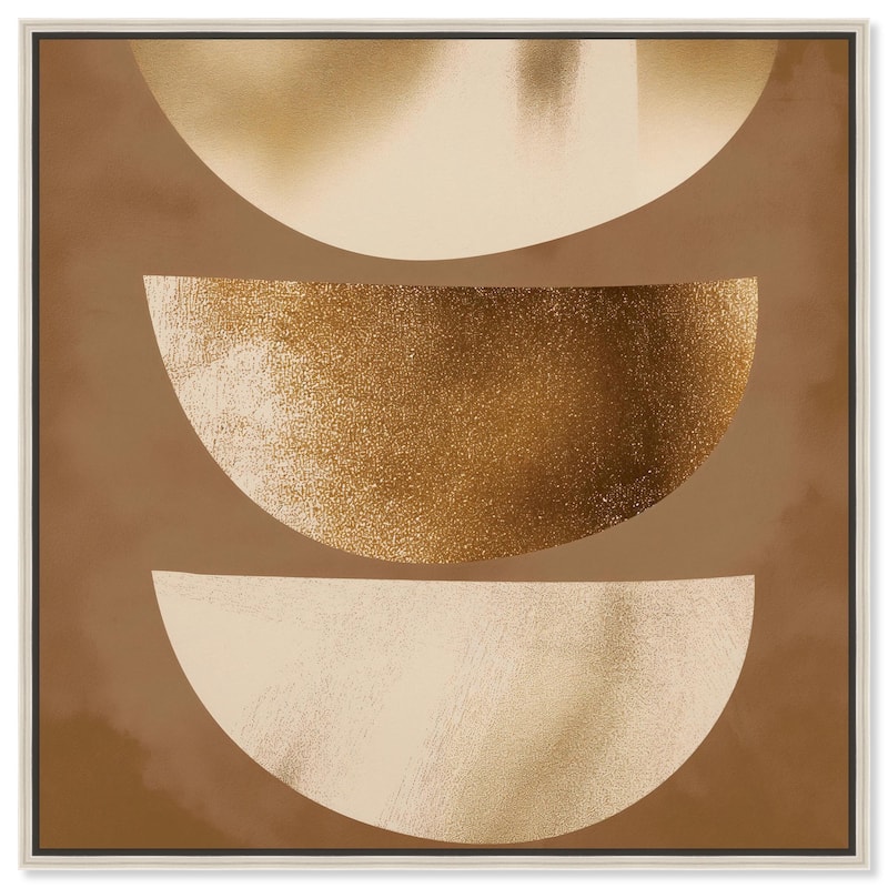 Golden Crescents I Canvas by Art Remedy - 40" x 40" - Silver