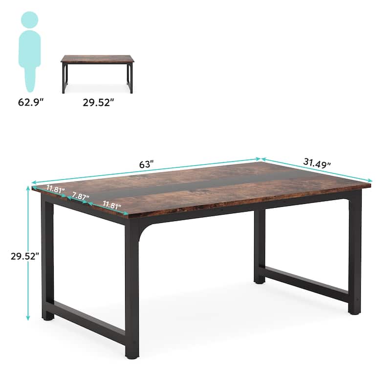 6FT Modern Conference Table for Office, Meeting Table for 4-6 - 63" L x 31.5" W x 29.13" H