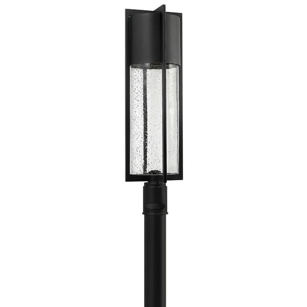 slide 1 of 1, Hinkley Lighting Shelter 12v 3.5w 28" Tall Single Head Post Light with Black