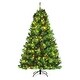 preview thumbnail 16 of 35, Costway 6ft/7ft/8ft Pre-lit Hinged Artificial Christmas Tree with Pine 6 Foot