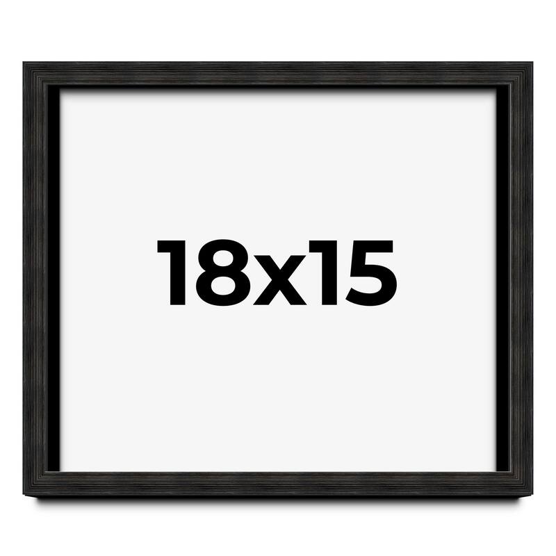18x15 Shadow Box Black Rustic Barnwood Display Frame | 1.125 Inch