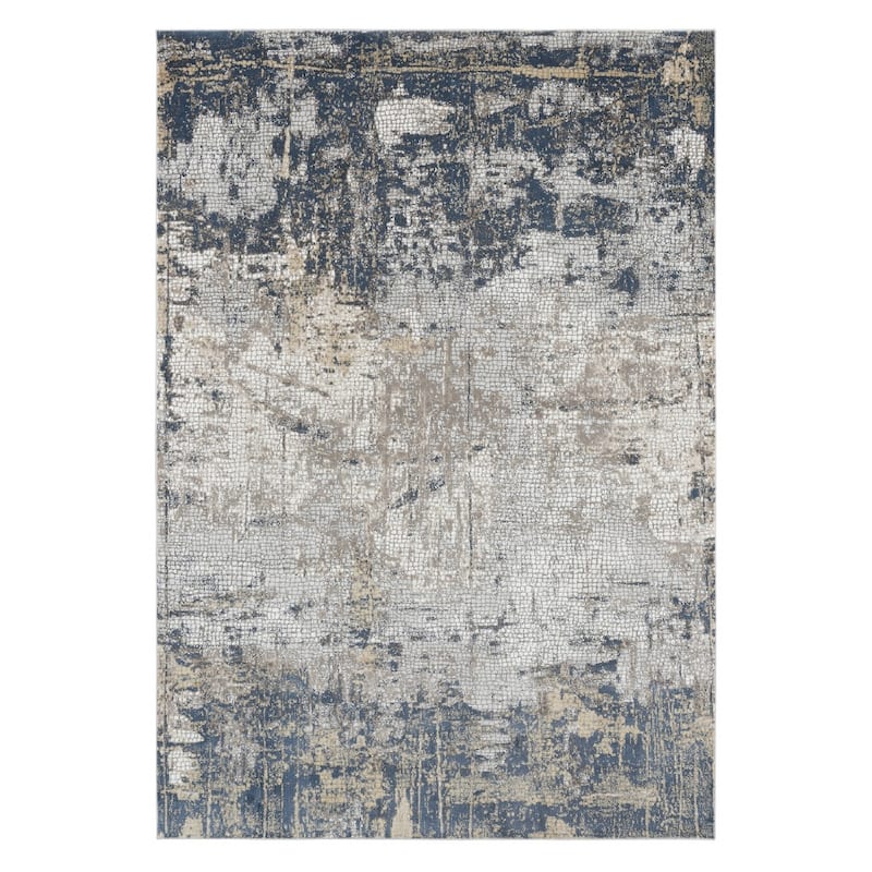 HomeRoots Abstract Contemporary Rectangle Area Rug