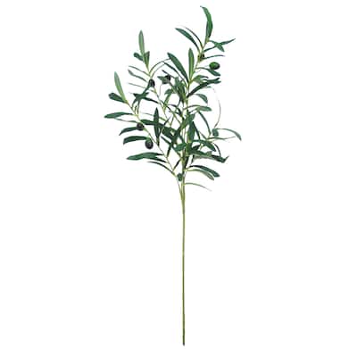 Set of 6 Artificial Olive Leaf Stem Plant Greenery Foliage Spray Branch 35in - 35" L x 10" W x 7" DP