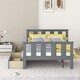 preview thumbnail 11 of 16, Full Size Classic Modern Design Solid Wood Platform Bed Frame with Storage Drawers, Headboard and Footboard