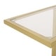 preview thumbnail 9 of 10, Bagan Modern Glam Glass Top C-Shaped Side Table by Christopher Knight Home - 11.50" L x 15.00" W x 26.00" H