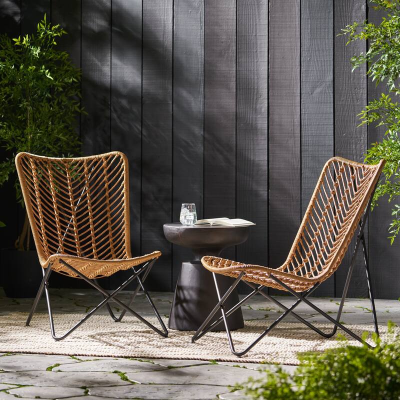 Classic Patio Chairs Set of 2, Outdoor Chairs Set of 2 for Balcony, Bistro Table & Chairs Set for Lawn