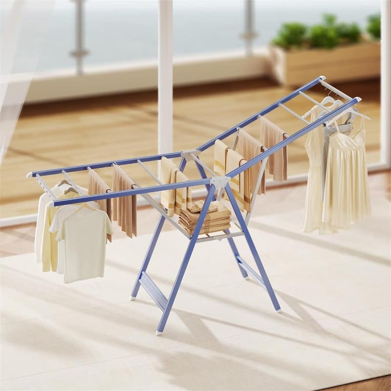 Clothes Drying Rack,63 Inches Foldable Aviation Aluminum Alloy Drying Rack,