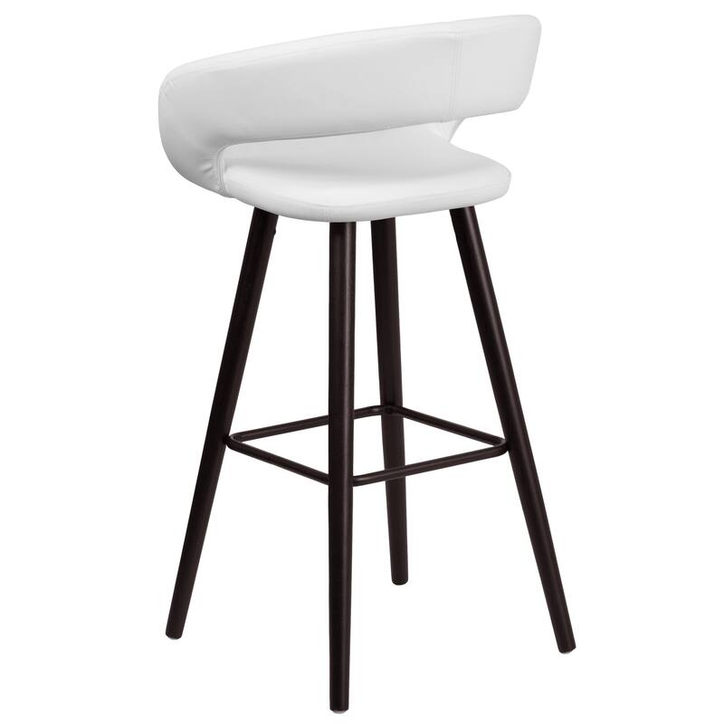 2 Pk. 29'' High Contemporary Barstool with Wood Frame - 22"W x 19"D x 39"H - 22"W x 19"D x 39"H