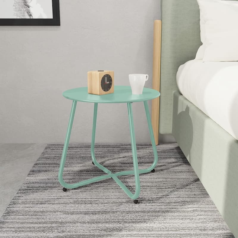 18" or 28" Round Outdoor Side Table End Table Coffee Table