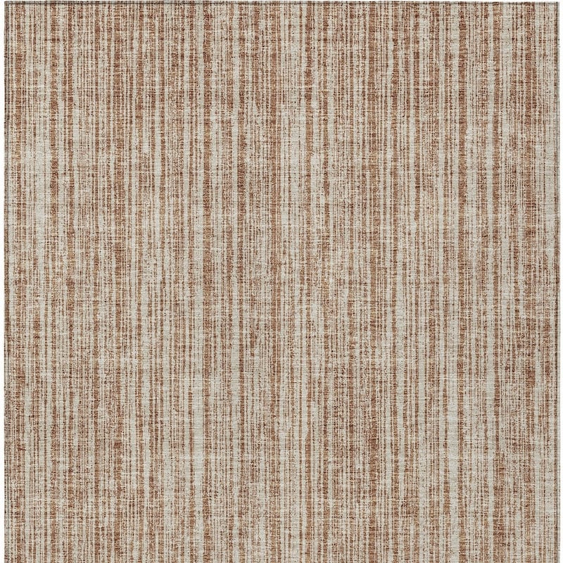 HomeRoots Striped Transitional Rectangle Outdoor Rug