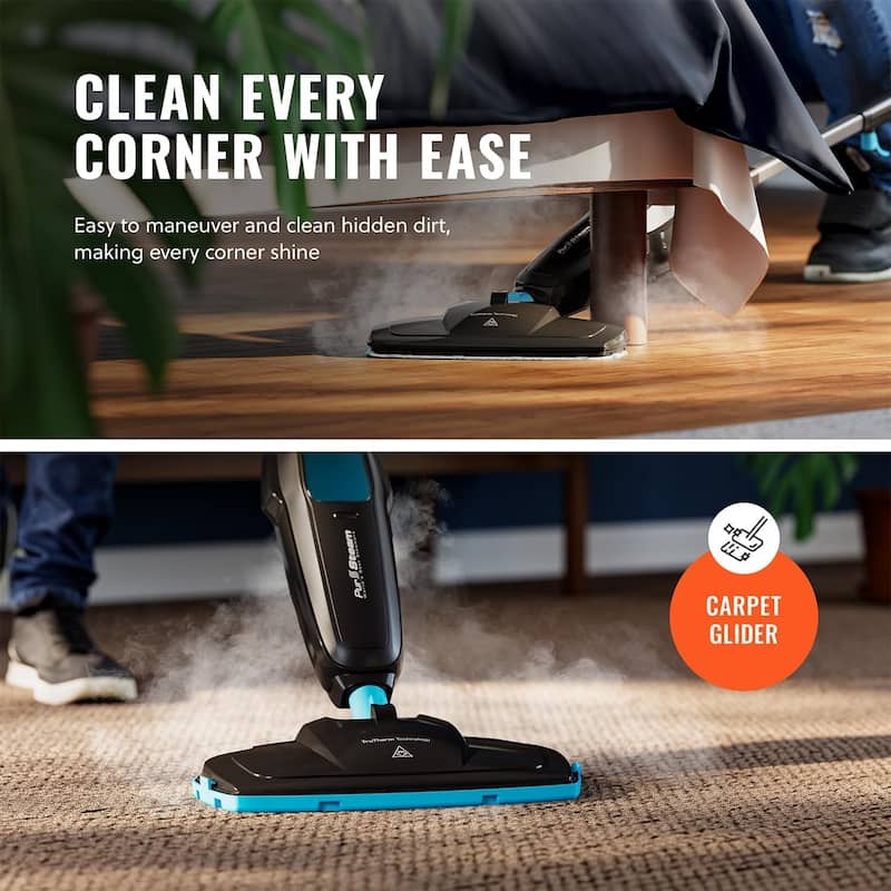 PurSteam Professional Steam Mop, Multi-Surface Floor Cleaner for Hardwood, Fast Heating, Lightweight & Chemical-Free Cleaning