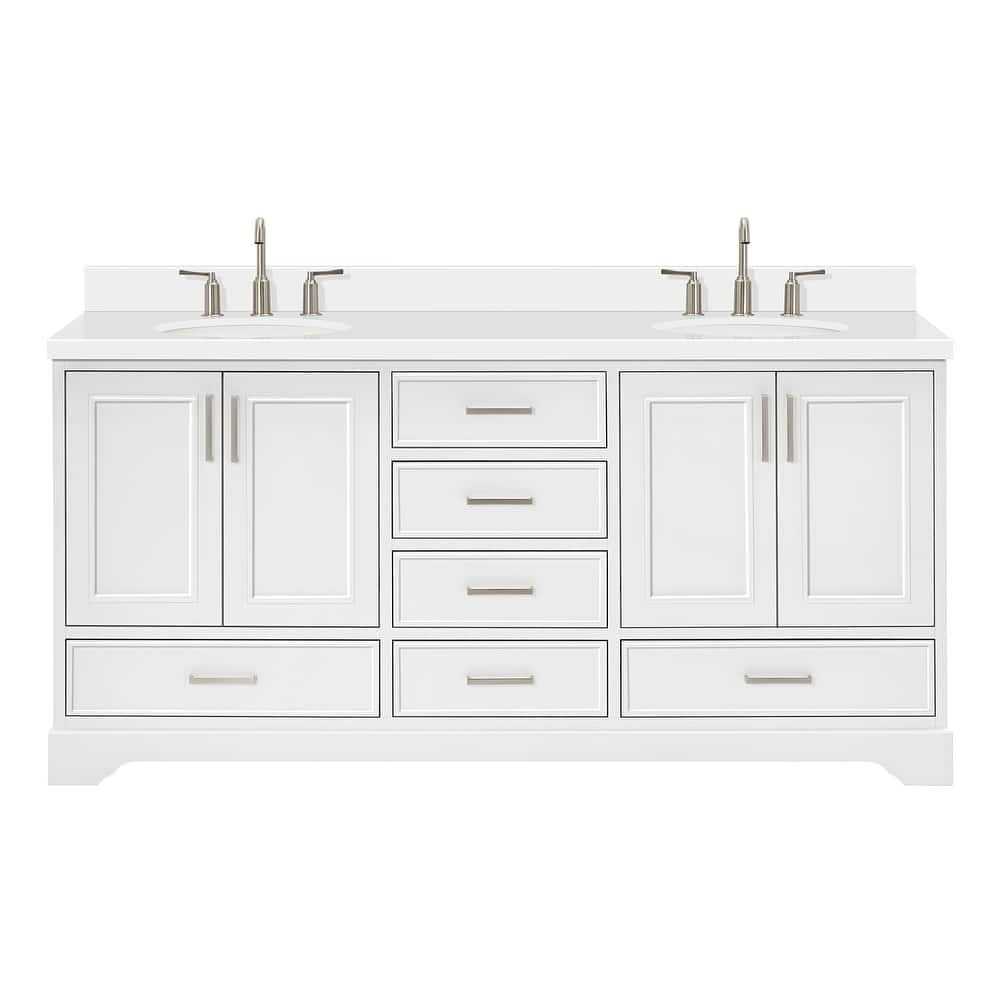 Ariel M073DWQOVO Stafford 72" Free Standing Double Basin Vanity Set