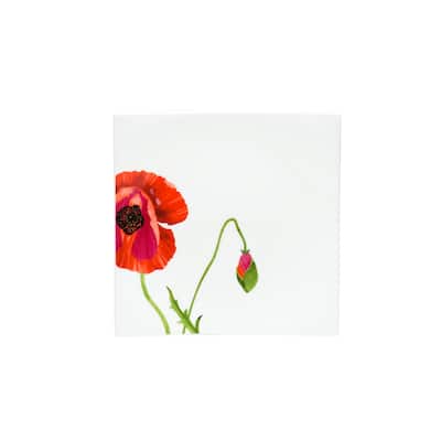 Christopher Knight Red Poppy Square Salad Plate Set of 6