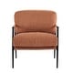 preview thumbnail 25 of 63, 27.56" Modern Accent Chair with Plush Cushions, Metal Frame, and Wooden Armrest Design -for Living Room, Bedroom
