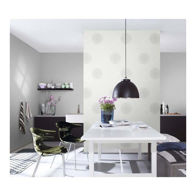 Rasch Eliel Off-White Medallion Wallpaper - 20.5 x 396 x 0.025