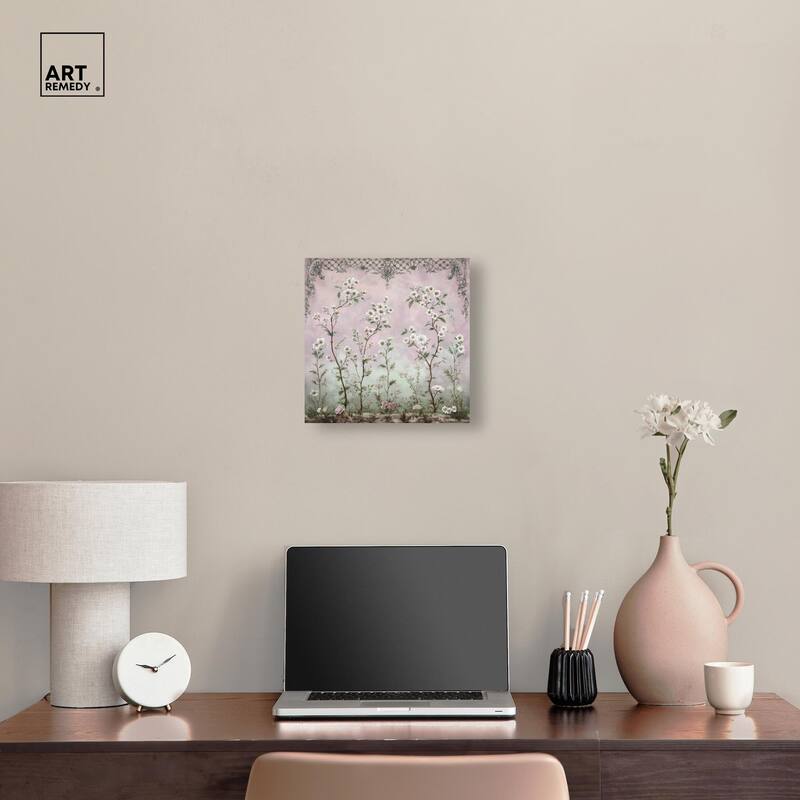 Floral Frieze in Fade Canvas by Art Remedy, Gallery Wrapped