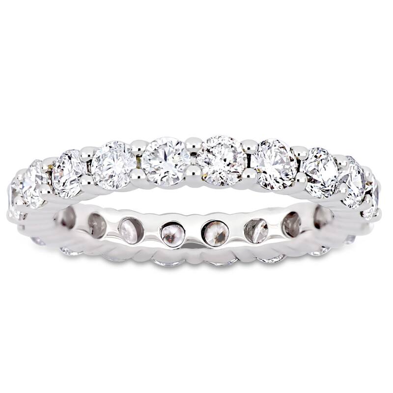 Miadora 3ct TDW Diamond Eternity Ring in 18k White Gold