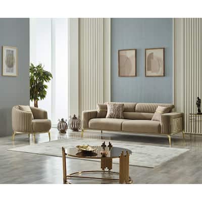 Aracely 3-Pieces One Sofa Two Chair Living Room Set