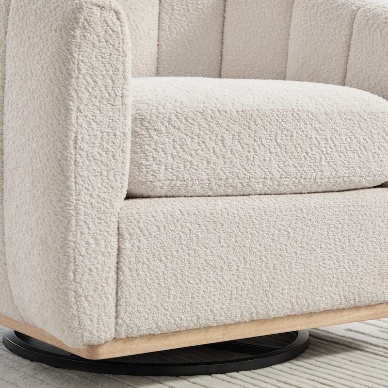 32.3" W Modern Swivel Accent Chair,Chenille Single Sofa Seating