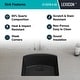 preview thumbnail 7 of 7, 23 Inch Lexicon Platinum Quartz Composite Drop-in Undermount D-Shaped Single Bowl Galaxy Black Kitchen Sink LP-2321D-K-SO
