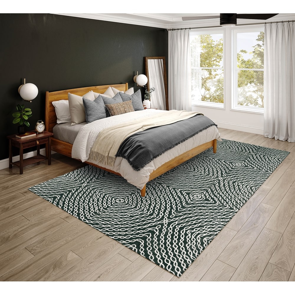 Indoor/ Outdoor Addison Bravado Link Washable Area Rug