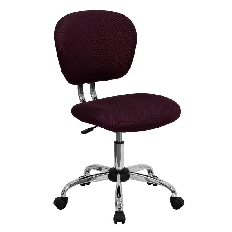 Mid-back Mesh Padded Swivel Task Office Chair with Chrome Base