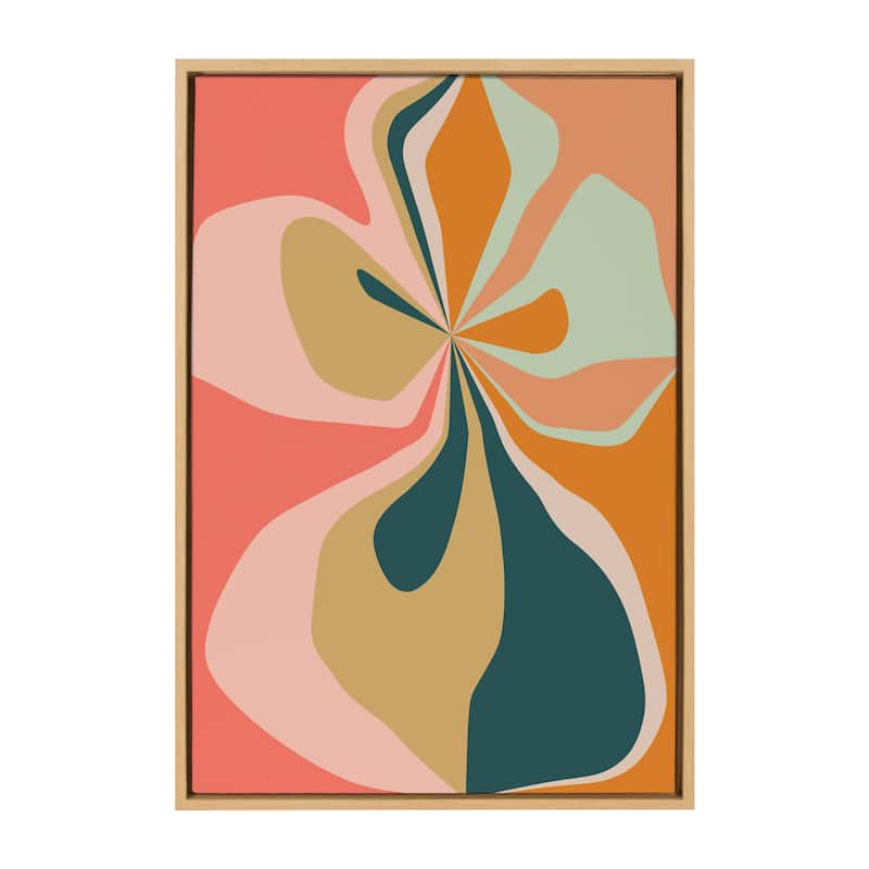 Kate and Laurel Sylvie Morning Hibiscus Framed Canvas by Alicia Bock
