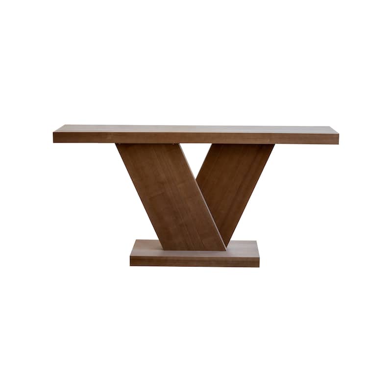 X-Leg Console Table Walnut Side Table for Living Room, Accent Table Entryway Table Hallway Table Sofa Table