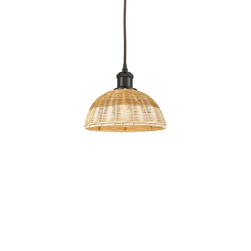 Innovations Lighting 516-1P-8-9 Bristol Natural II Pendant Bristol - Oil Rubbed Bronze / Natural
