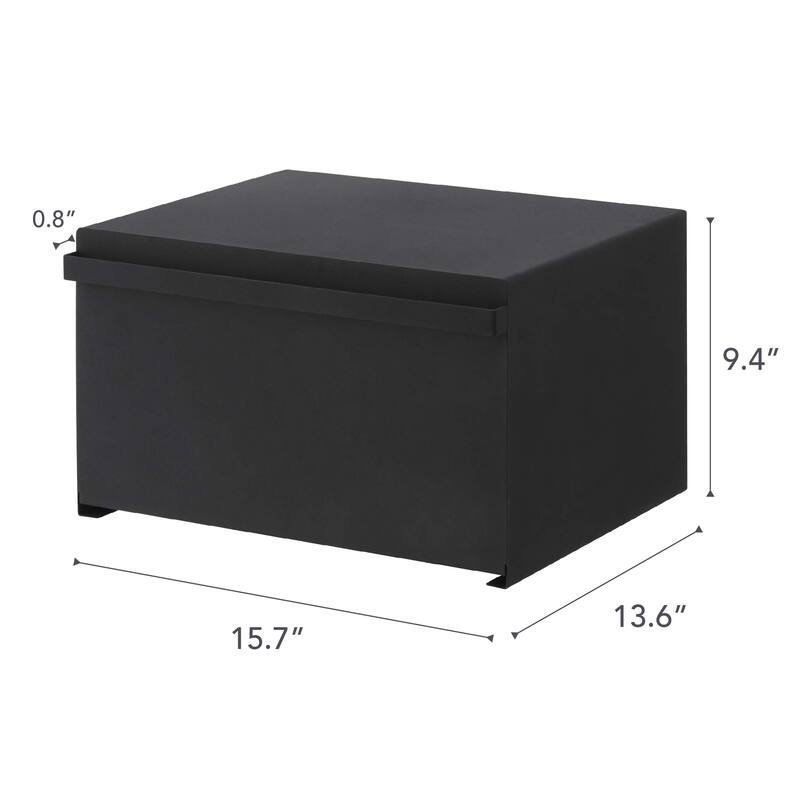 Yamazaki Home Bread Box Two Styles, Steel, Horizontal, Holds 22.2 lbs