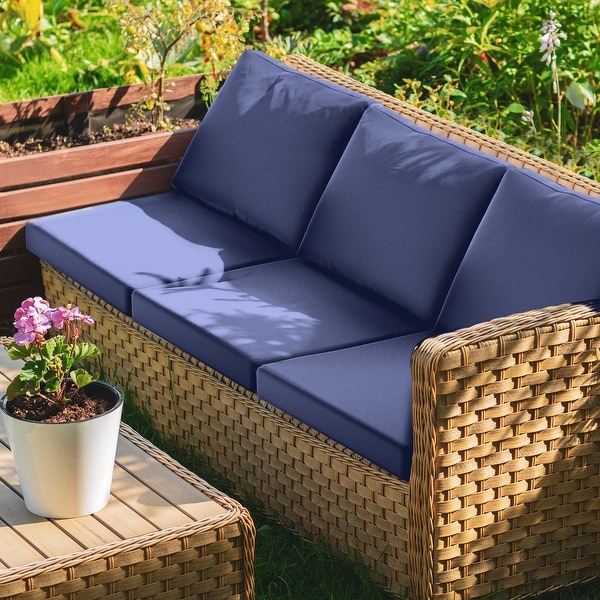 6 Pcs Outdoor Cushion Covers 23x25x4 Patio Cushions Covers Replacement Waterproof with Zipper Covers Only On Sale Bed Bath Beyond 39381638