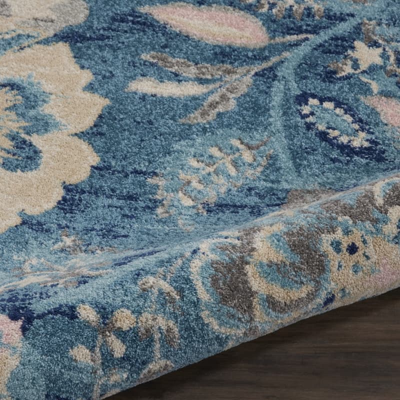 HomeRootsFloral Transitional Rectangle Area Rug - 48' X '24' X '0.5