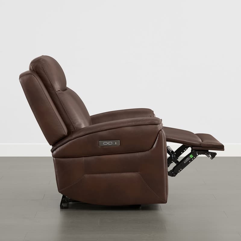 Spruce & Spring Dual Motors Genuine Leather Zero Gravity Recliner with Power Headrest