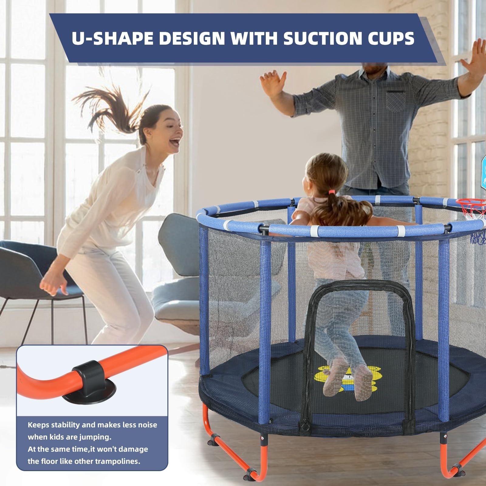 Trampoline for Kids-6.5FT Toddler/Kids Trampoline with Net, Safety