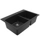 preview thumbnail 64 of 81, Karran Drop-In Quartz 33 in. 1-Hole 60/40 Double Bowl Kitchen Sink Kit